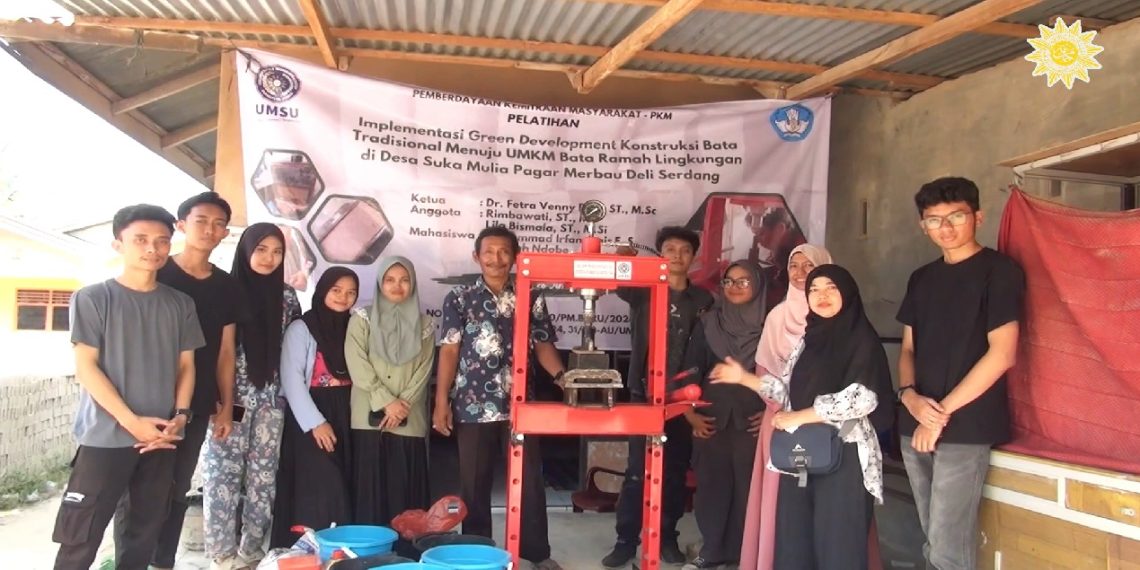 Dosen Fakultas Teknik UMSU Buat Batu Bata Tanpa di Bakar